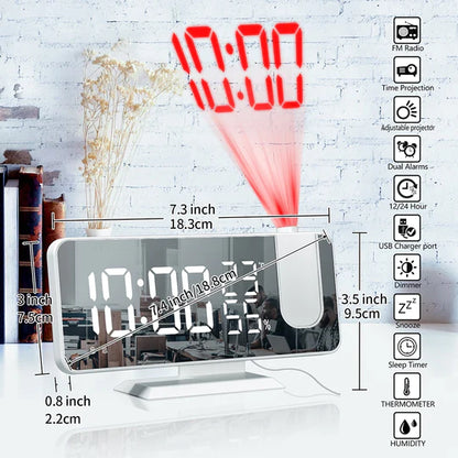 LED Digital Alarm Projector Clock